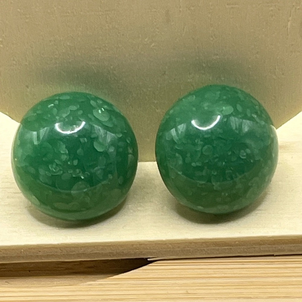 Vintage Green Post Earrings
